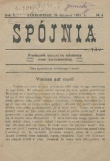 Spójnia, Rok V, 1921 r.