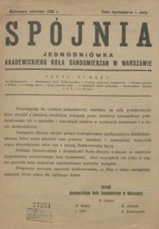 Spójnia, czerwiec 1925 r.