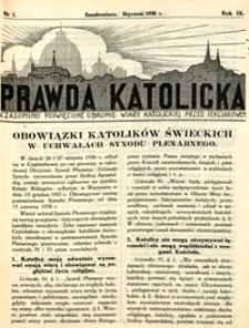 Prawda Katolicka, Rok IX, 1938 r.