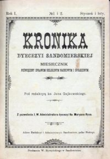 Kronika Diecezji Sandomierskiej 1908 r.