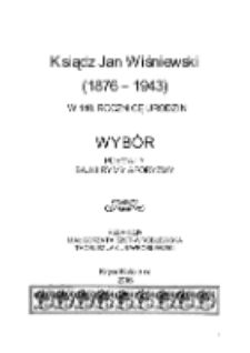 Ksiądz Jan Wiśniewski (1876-1943) w 140. rocznicę urodzin : wybór : poematy, bajki, rymy, aforyzmy.