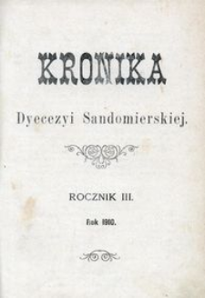 Kronika Diecezji Sandomierskiej 1910 r.