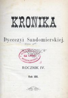 Kronika Diecezji Sandomierskiej 1911 r.