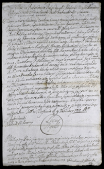 Akta dotyczące kontraktów z Ferdynandem Hendlem na dostarczanie blachy miedzianej 1713-1729