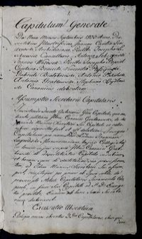 Capitulum generale 1803-1812