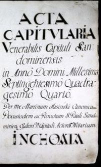 Acta capitularia 1744-1782