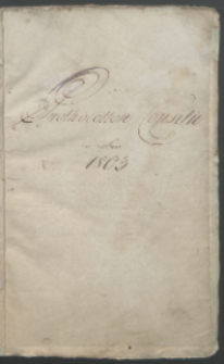 Protocollon concilii civitatis Sandomiriensis ab anno 1803
