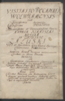 Akta wizytacji dekanatu wolbromskiego 1757