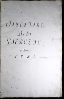 Inwentarz wsi Gierczyce [...] 1786