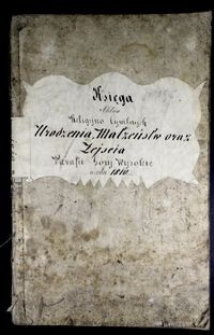Księga aktów religijno-cywilnych urodzenia, małżeństw oraz zejścia parafii Góry Wysokie w roku 1810