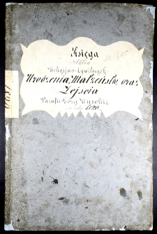 Księga aktów religijno-cywilnych urodzenia, ogłoszenia zapowiedzi i ślubów oraz zejścia parafii Góry Wysokie w roku 1820