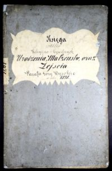 Księga aktów religijno-cywilnych urodzenia, ogłoszenia zapowiedzi i ślubów oraz zejścia parafii Góry Wysokie w roku 1821