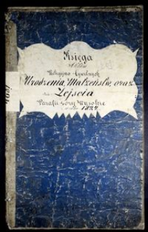 Księga aktów religijno-cywilnych urodzenia, ogłoszenia zapowiedzi i ślubów oraz zejścia parafii Góry Wysokie w roku 1824