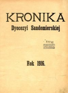 Kronika Diecezji Sandomierskiej 1916 r.