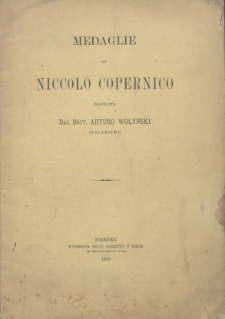 Medaglie di Niccolò Copernico / descritte dal Arturo Wolynski (Volinschi).