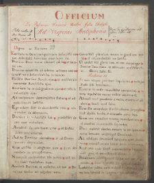 Officium de Passione Domini Nostri Jesu Christi ad Vesperas Antiphona.