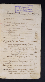 [Fragment chirurgii praktycznej]