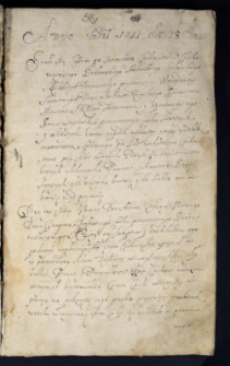 Księga cechu bednarzy, stolarzy, stelmachów, szklarzy i powroźników w Sandomierzu z lat 1711-1745.