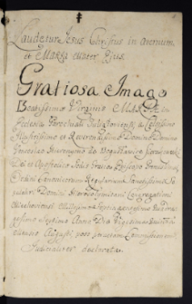 Processus in causa declarationis Imaginis Beatae Virginis Mariae in Ecclesia Parochiali in tuligłowy pro miraculosa sive gratiosa in iudicio Curiae Episcopolis Premislien gestus, formatus et observatus
