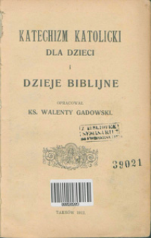 Katechizm katolicki dla dzieci i dzieje biblijne