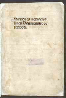 Sermones mediocres de tempore Sermones quattuor de Eucharistia et de passione Domini.