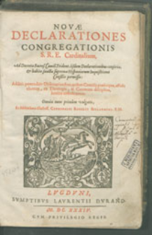 Novae declarationes Congregationis S.R.E. Cardinalium […].