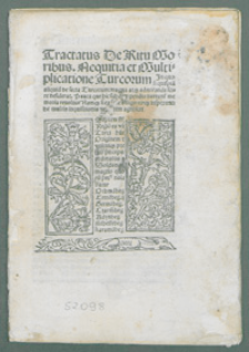 Tractatus de Ritu Moribus Nequitia et multiplicatione Turcorum [...].