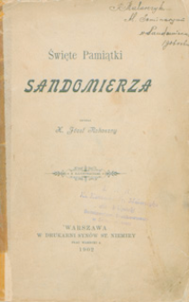 Święte pamiątki Sandomierza.