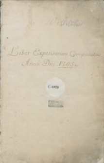 Liber Expensarum Comparatus Anno Domini 1785 to [1802].