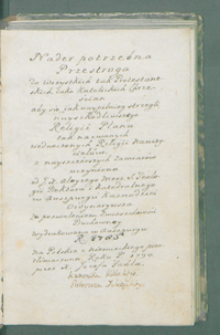 Nader potrzebna przestroga do wszystkich [...] aby się iak naypilniey strzegli nayszkodliwszego religii planu tak nazwanych ziednoczonych religii nauczycielów [...] uczyniona od J. X. Aloyzego Merz [...].