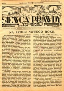 Siewca Prawdy, Rocznik V, rok 1935